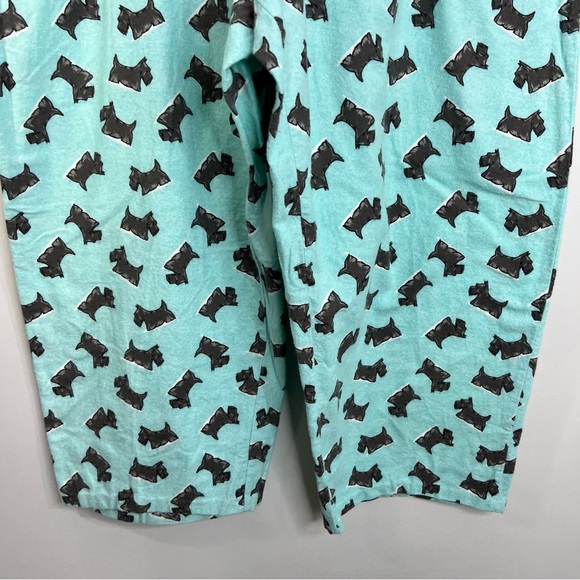 Aqua blue cotton flannel Scottie dog lounge pants pyjama pants XXL / 20 - Picture 8 of 14